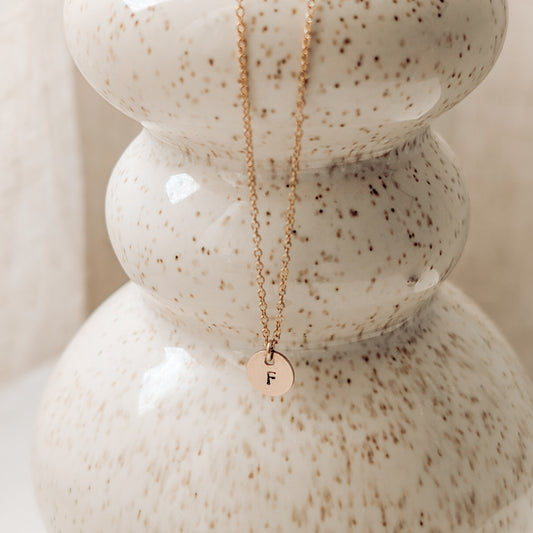 Collier Family-Gravée à la main-Gold Filled 14K