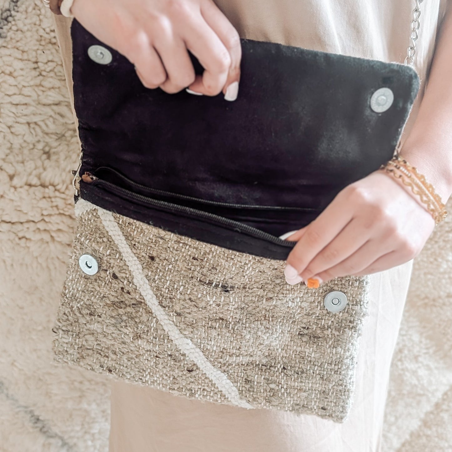 Pochette berbère Beige