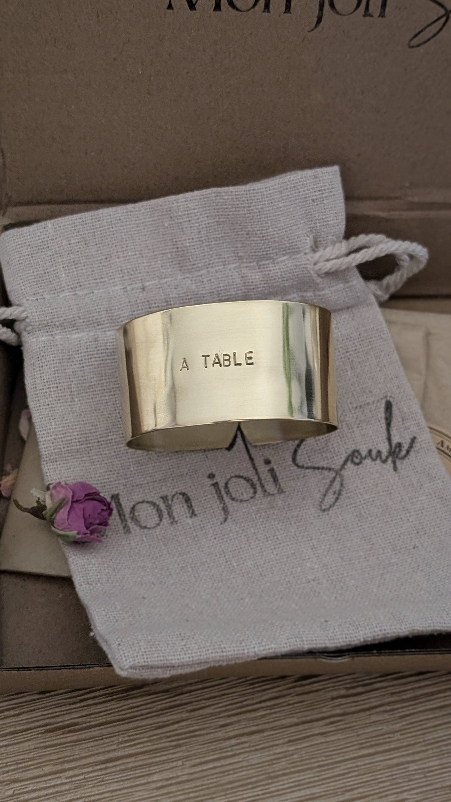 Rond de serviette-Fait main-en Laiton