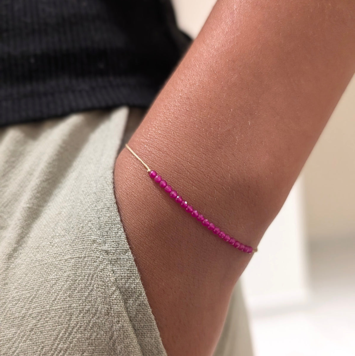 Bracelet Julia | Perles de rubis